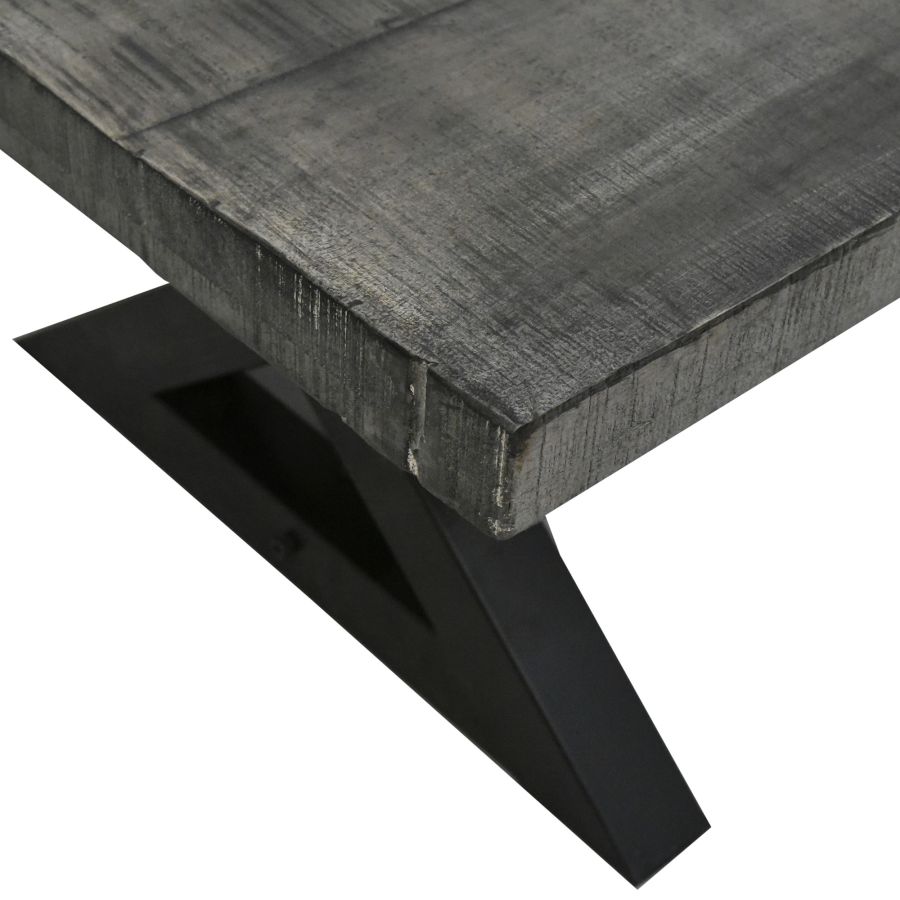 Zax Rectangular Dining Table in Distressed Grey 201-147DG