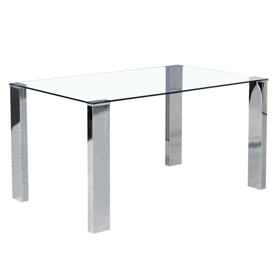 Frankfurt Rectangular Dining Table in Stainless Steel 201-165