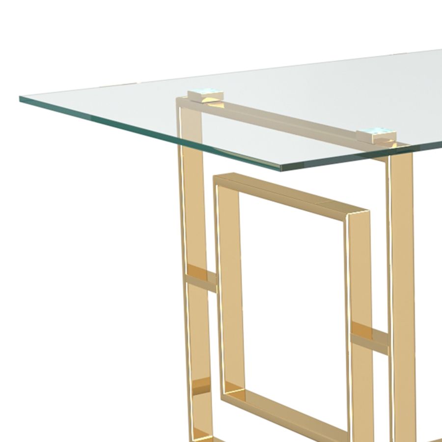 Eros Rectangular Dining Table in Gold 201-482GL