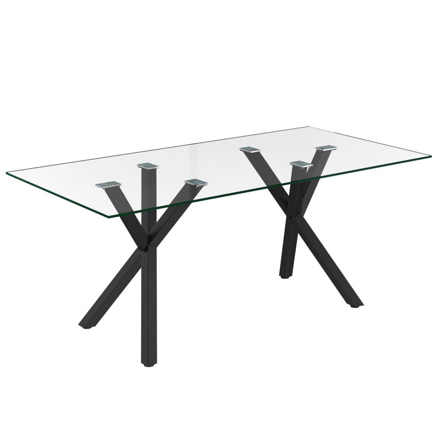 Stark Rectangular Dining Table in Black 201-535BK