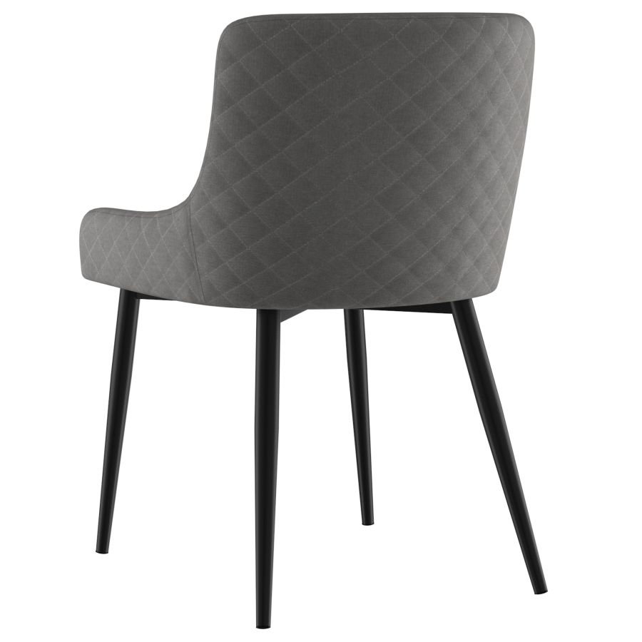 Bianca Side Chair, set of 2 in Grey with Black Leg 202-086GY/BK