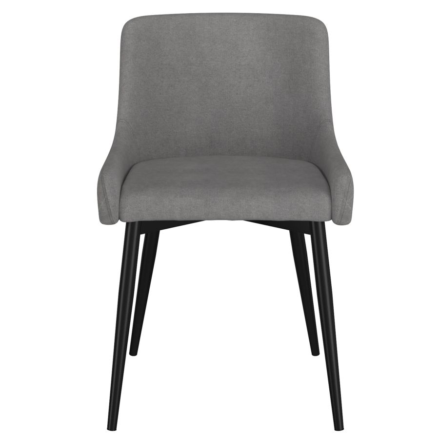 Bianca Side Chair, set of 2 in Grey with Black Leg 202-086GY/BK