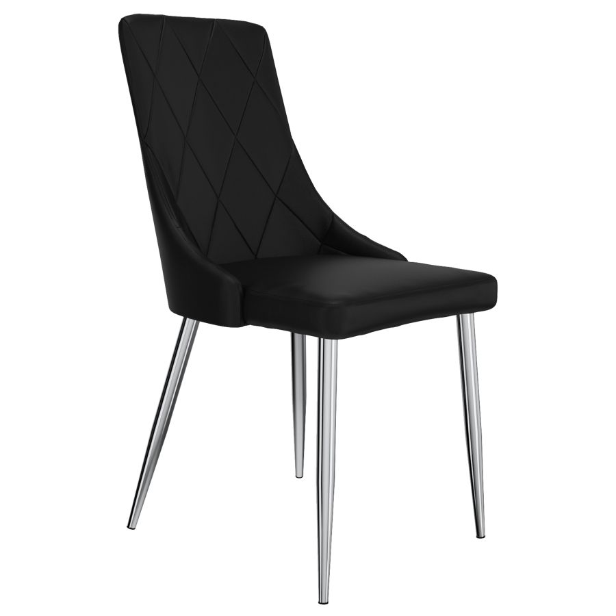 Devo Side Chair, set of 2 in Black 202-087BK