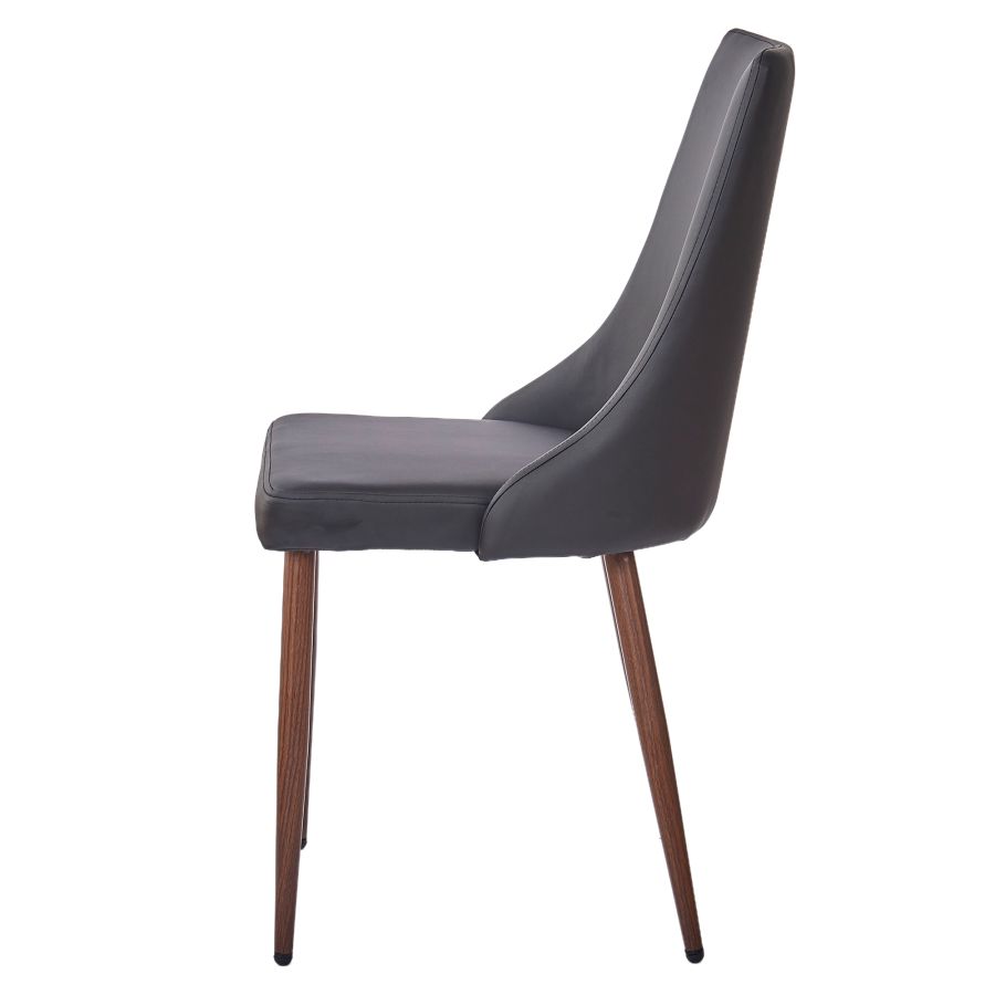 Cora Side Chair, Set of 2 in Black and Walnut 202-182PUBK