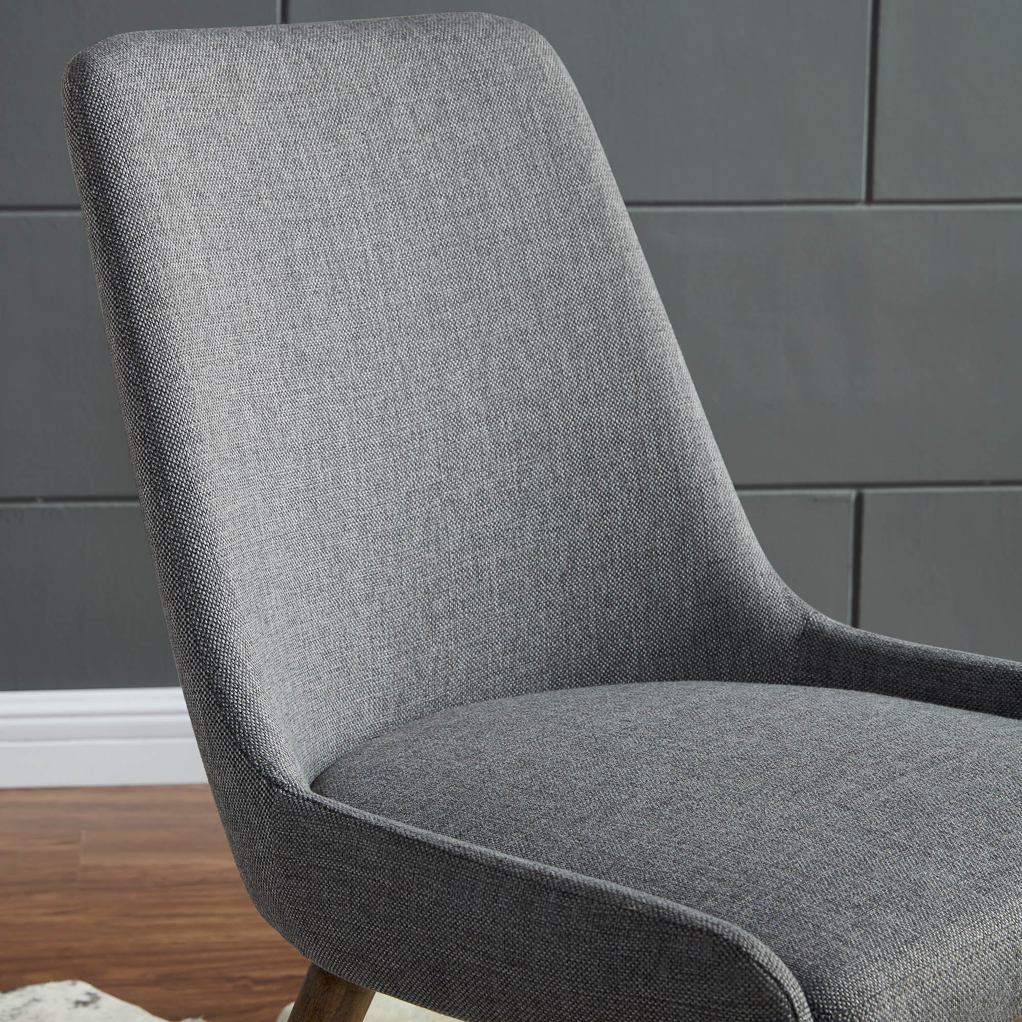 Mia Side Chair, set of 2 in Dark Grey/Grey Legs 202-247GY/DG