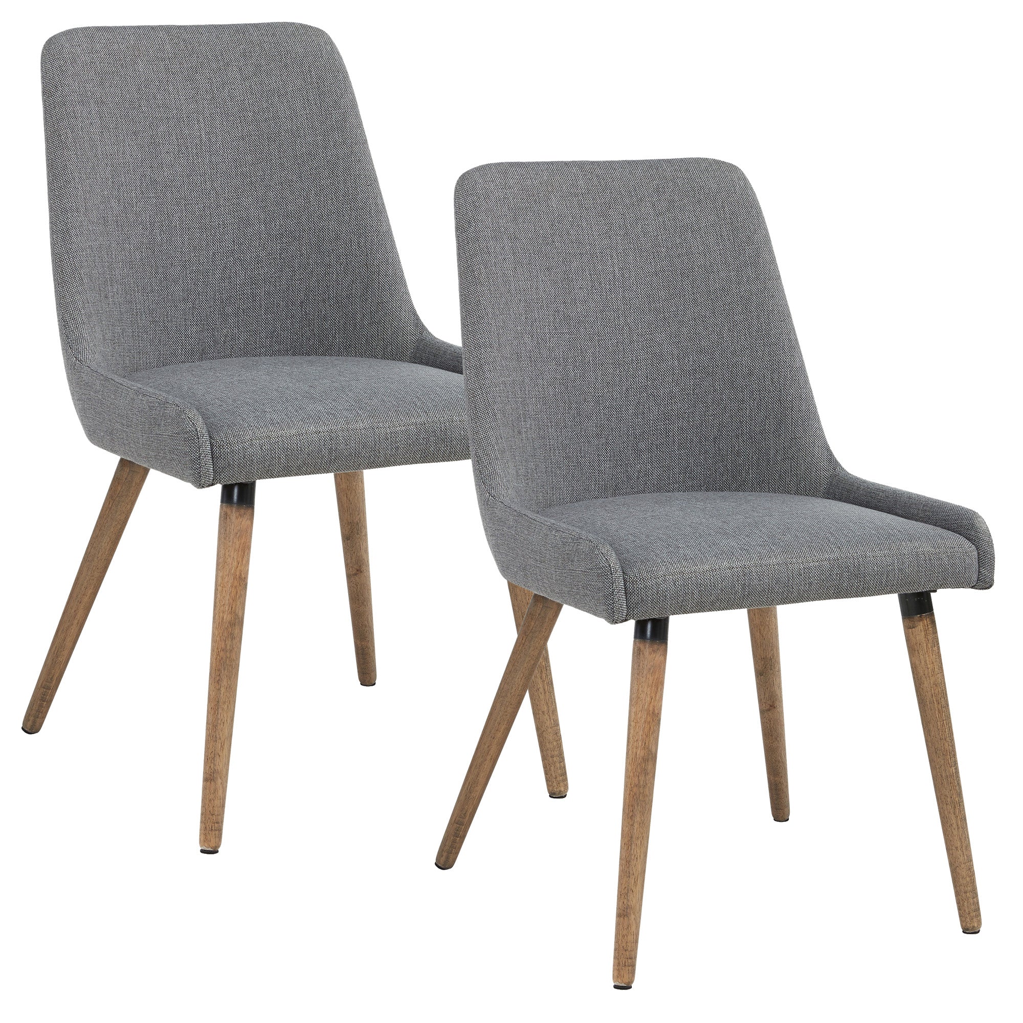 Mia Side Chair, set of 2 in Dark Grey/Grey Legs 202-247GY/DG