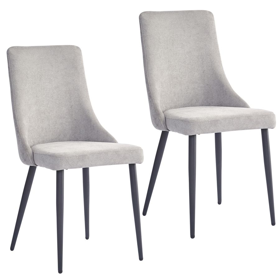 Venice Side Chair, Set of 2 in Grey and Black 202-536GRY