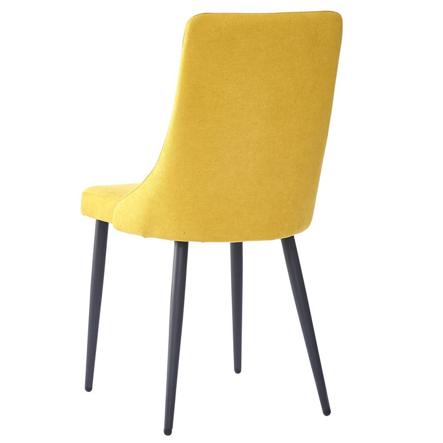 Venice Side Chair, Set of 2 in Mustard and Black 202-536MUS