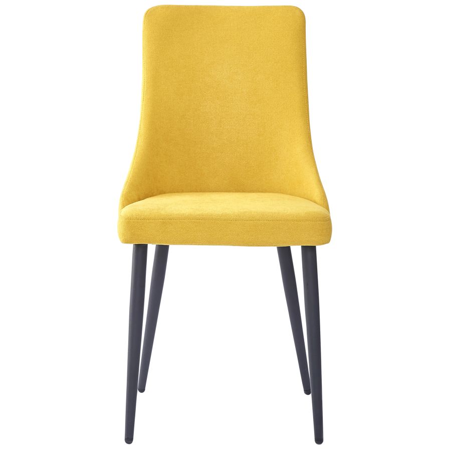 Venice Side Chair, Set of 2 in Mustard and Black 202-536MUS