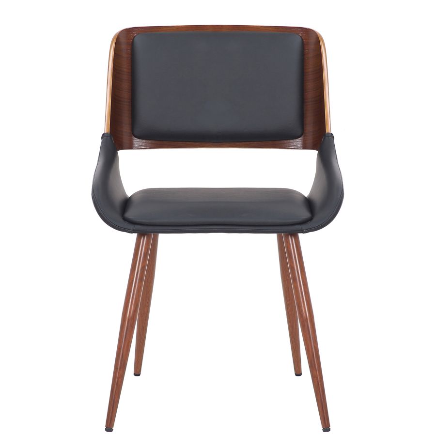 Hudson Side Chair in Black Faux Leather 202-582PUBK