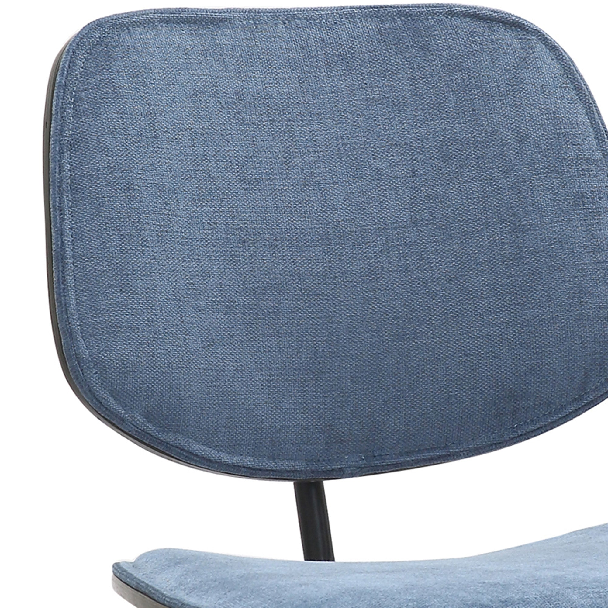 Capri Side Chair, Set of 2, in Blue, Walnut and Black 202-591BLU