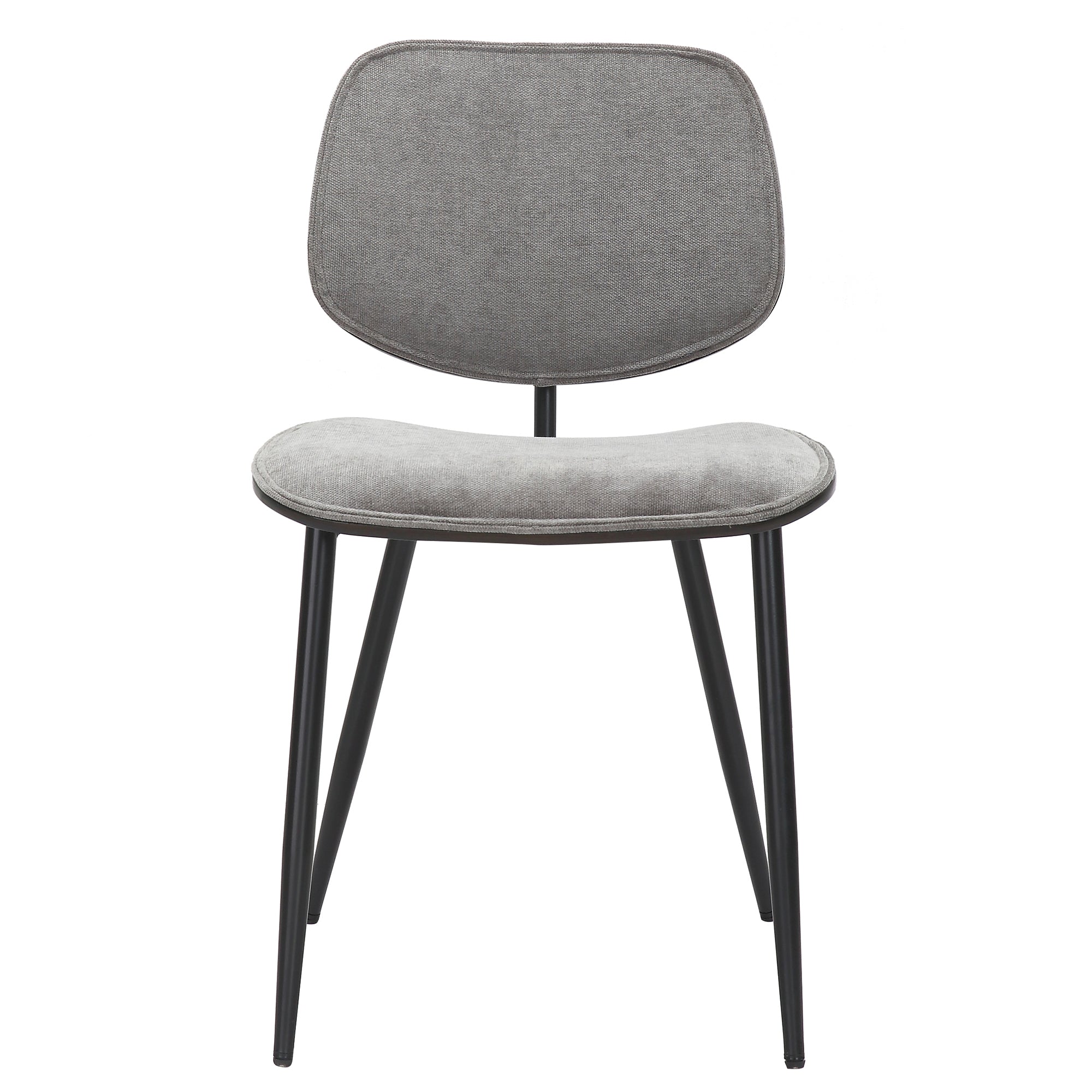 Capri Side Chair, Set of 2, in Light Grey, Walnut and Black  202-591LGY