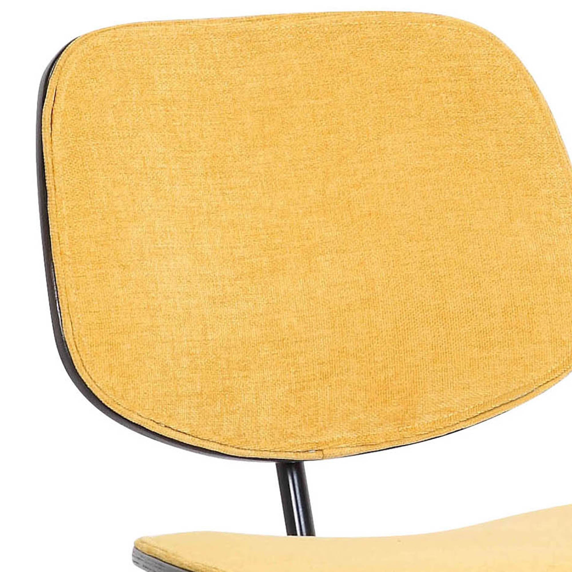 Capri Side Chair, Set of 2, in Mustard, Walnut and Black 202-591MUS