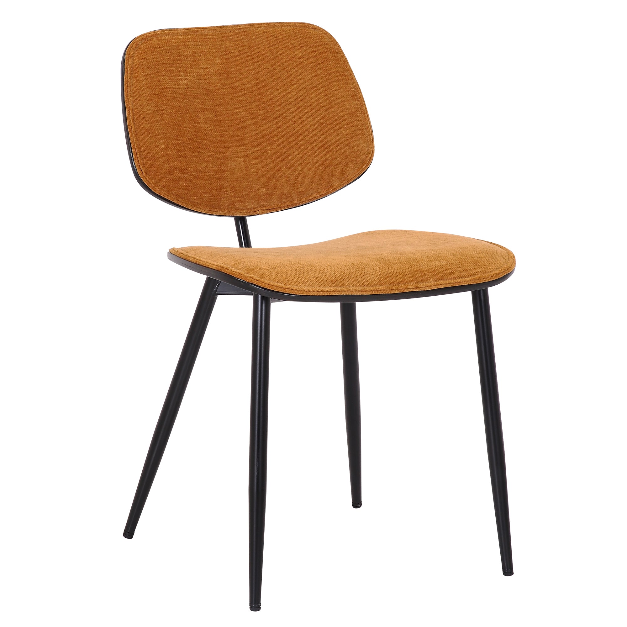 Capri Side Chair, Set of 2, in Rust, Walnut and Black 202-591RS