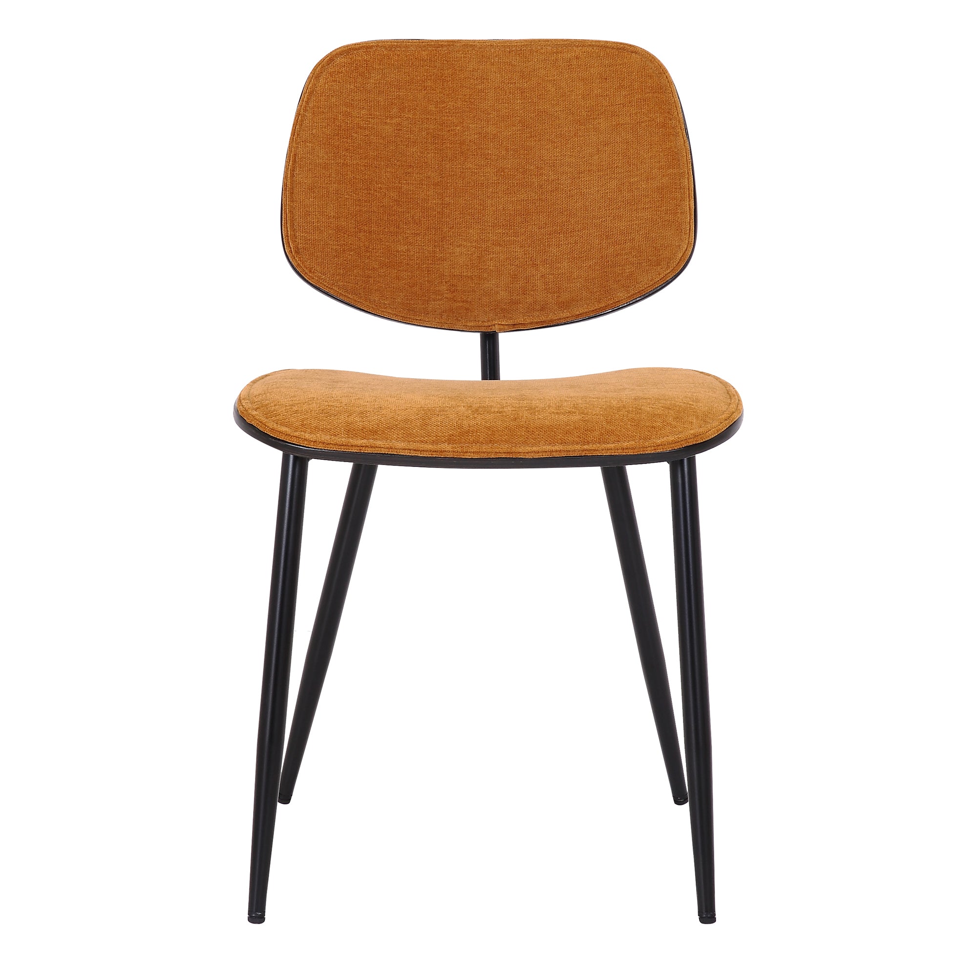 Capri Side Chair, Set of 2, in Rust, Walnut and Black 202-591RS