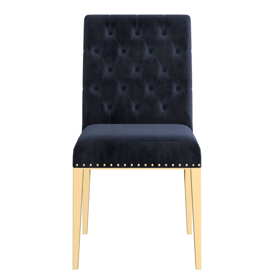 Azul Side Chair, Set of 2 in Black and Gold 202-600BK_GL