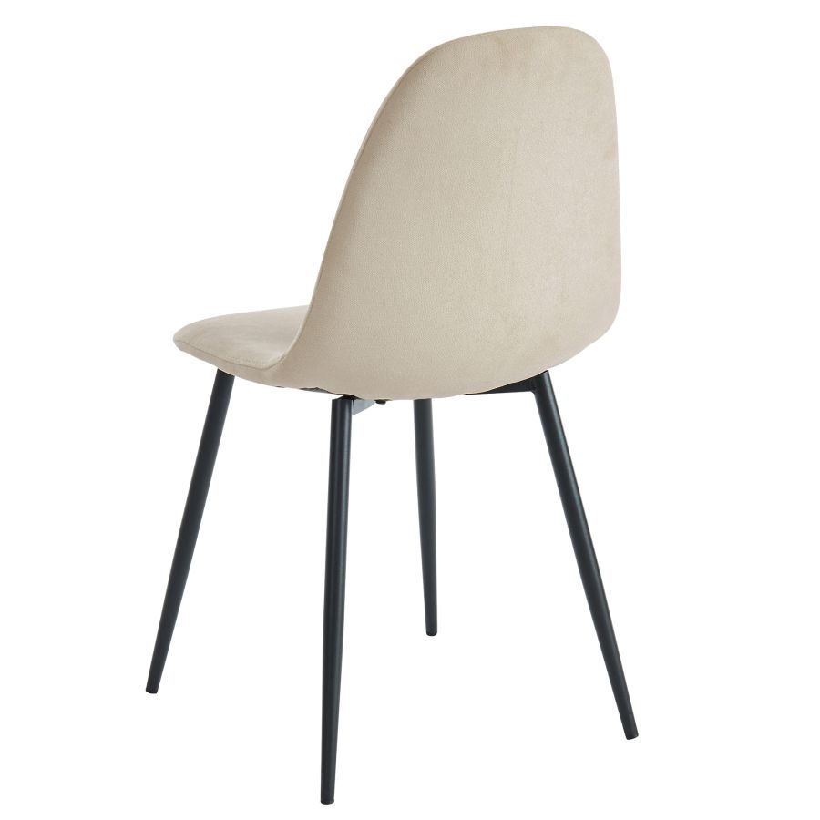 Olly Side Chair, Set of 4 in Beige and Black 202-606BG