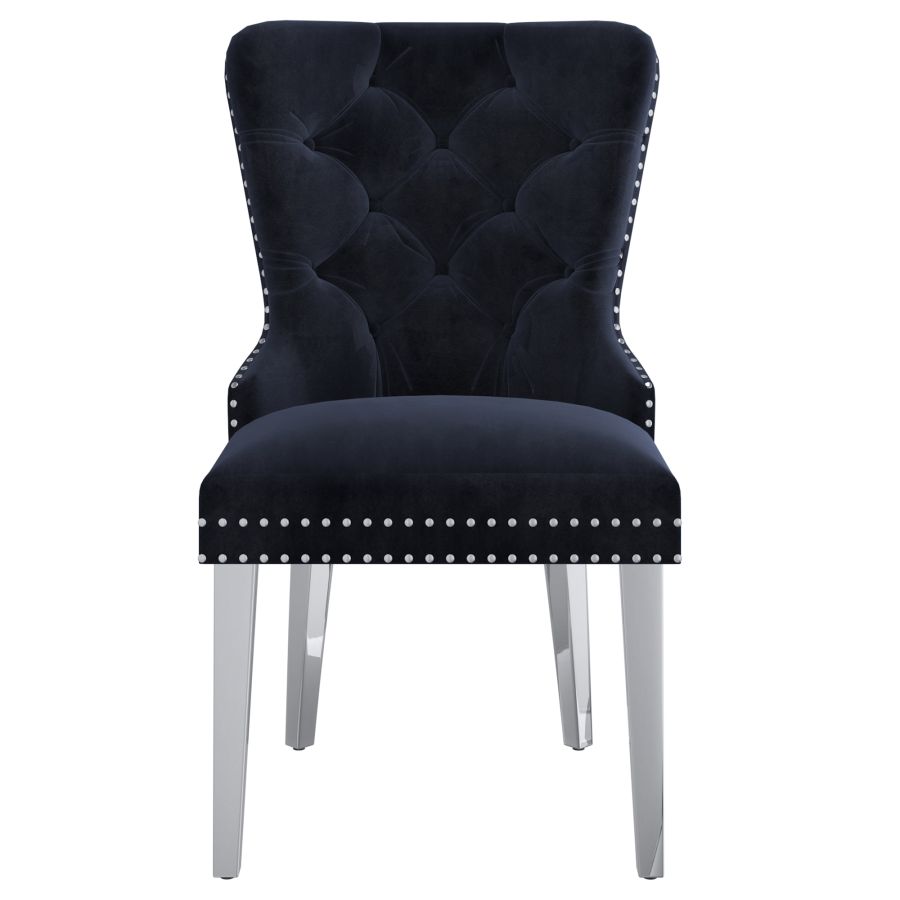 Hollis Side Chair, set of 2, in Black 202-614BLK