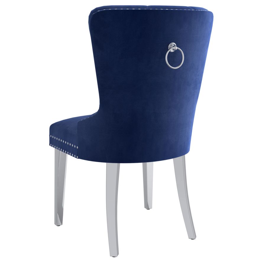 Hollis Side Chair, set of 2, in Navy 202-614NAV