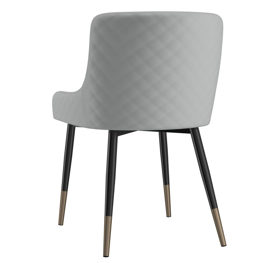 Xander Side Chair, Set of 2 in Light Grey and Black 202-620LG
