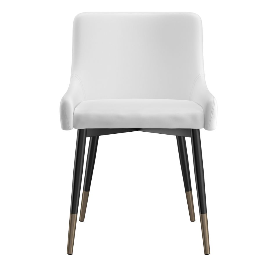 Xander Side Chair, Set of 2 in White and Black 202-620WT