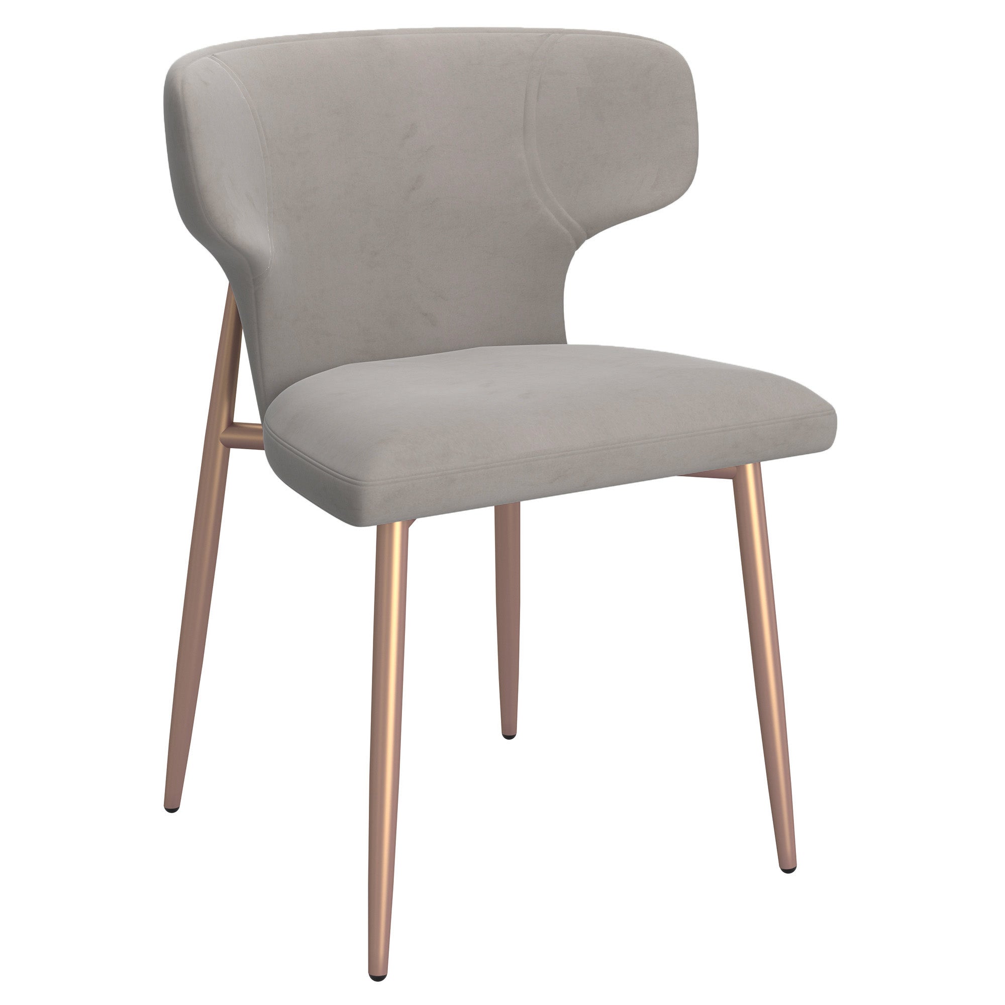 Akira Side Chair, Set of 2 in Grey and Aged Gold 202-673GRY