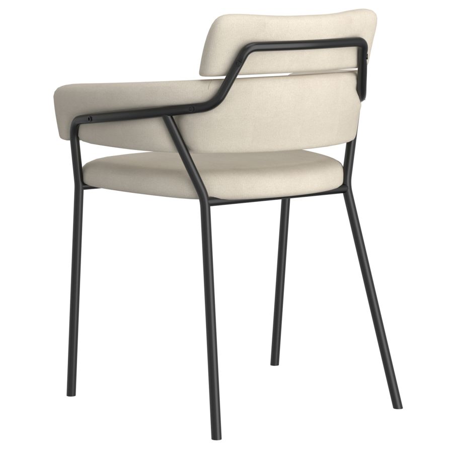 Axel Side Chair, Set of 2 in Beige and Black 202-674BEG