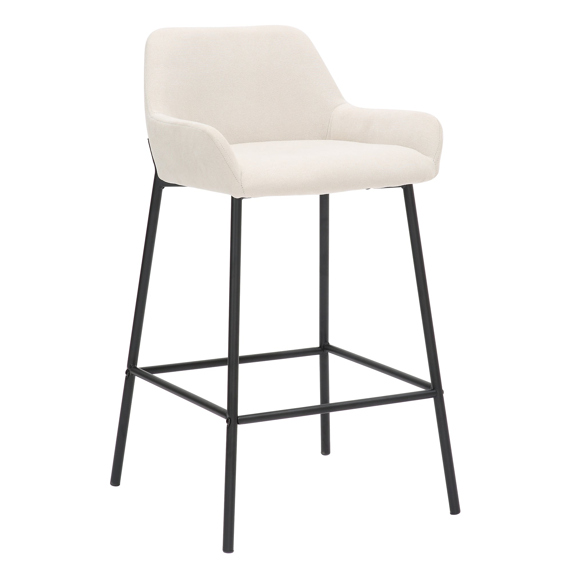 Baily 26" Counter Stool, Set of 2, in Beige and Black 203-541BEG