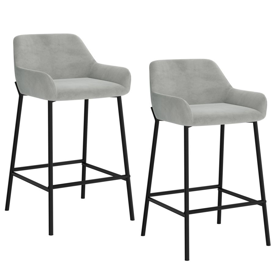 Baily 26'' Counter Stool, set of 2 in Grey 203-541GRY