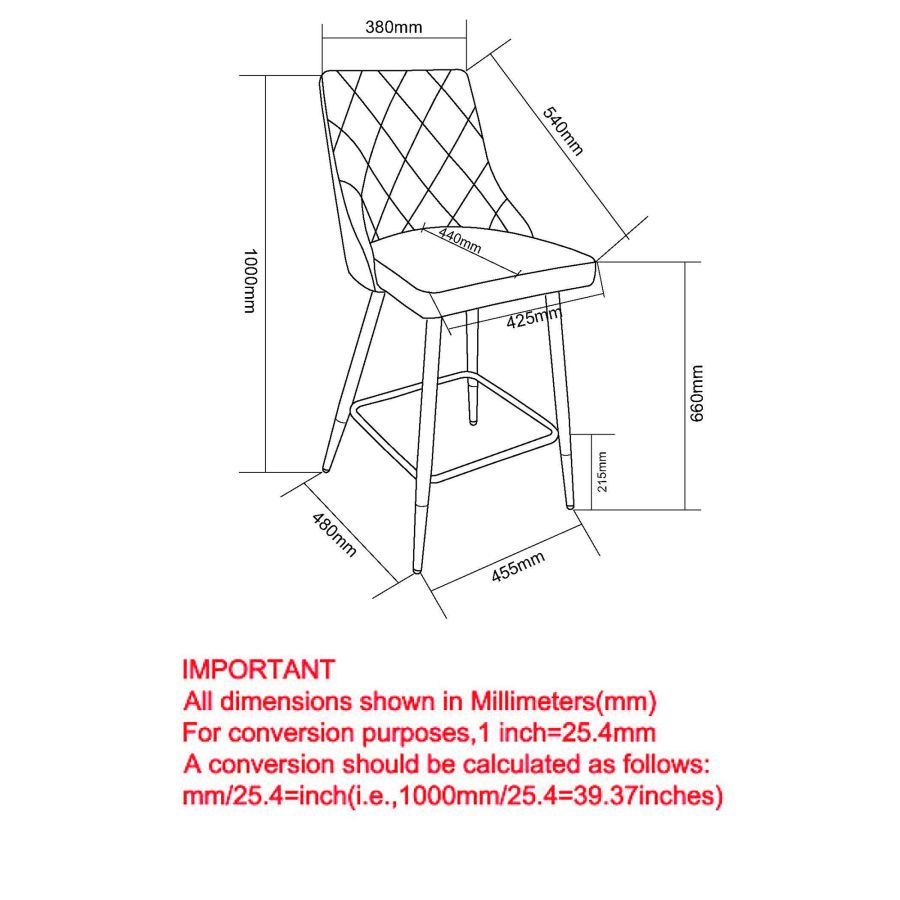 Antoine 26" Counter Stool, Set of 2, in Black 203-573BK