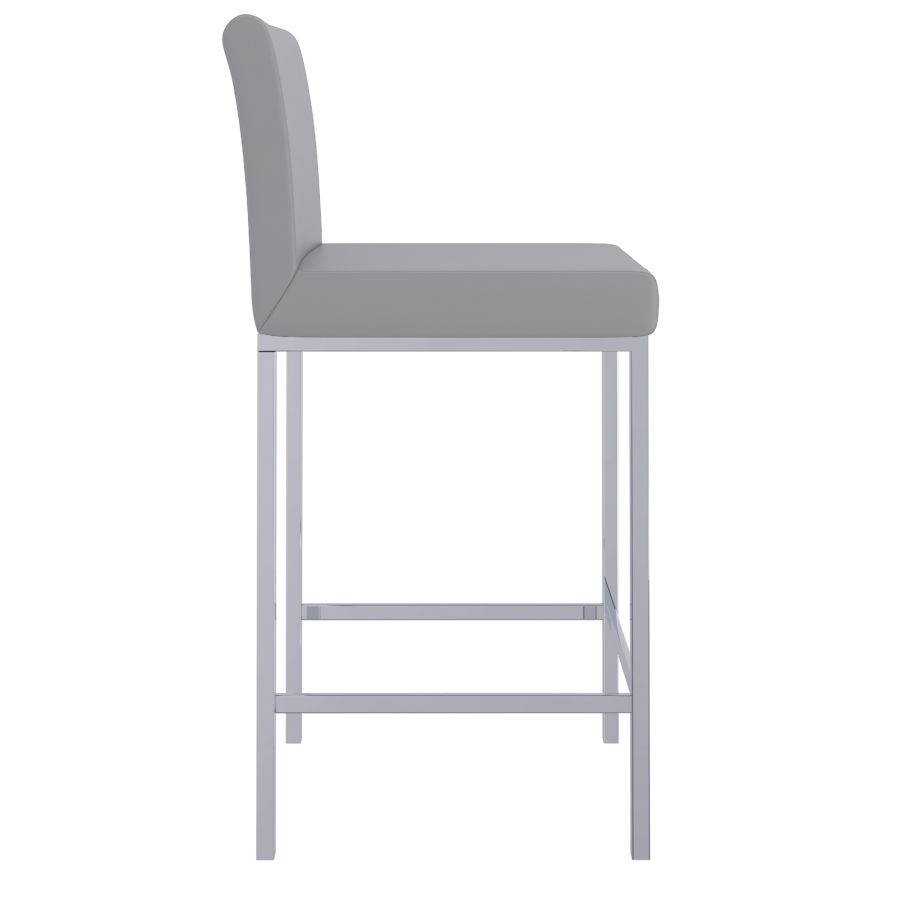 Porto 26" Counter Stool, Set of 2 in Grey and Chrome 203-576GY