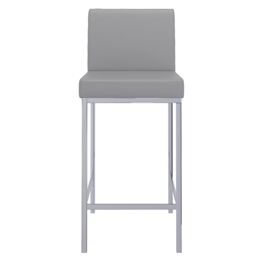 Porto 26" Counter Stool, Set of 2 in Grey and Chrome 203-576GY