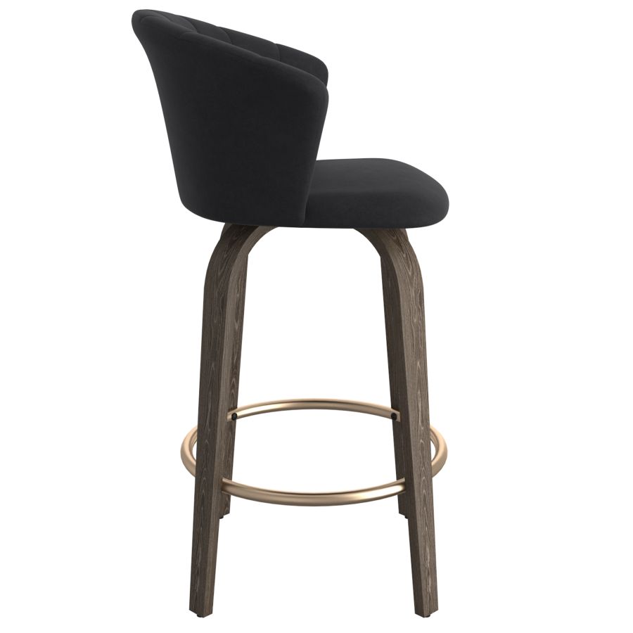 Tula 26" Counter Stool in Black and Washed Oak 203-583BK