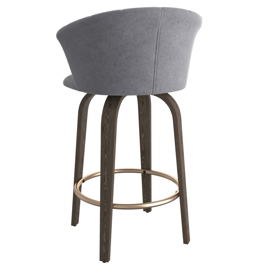 Tula 26" Counter Stool in Grey and Washed Oak 203-583GY