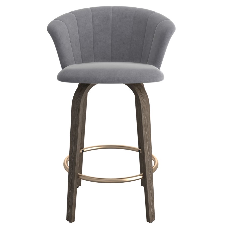 Tula 26" Counter Stool in Grey and Washed Oak 203-583GY