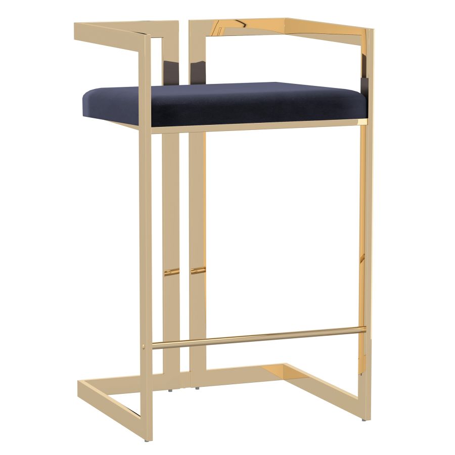 Cosmo 26" Counter Stool in Black and Gold 203-625BK_GL