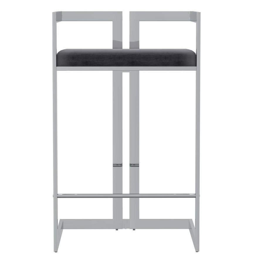 Cosmo 26" Counter Stool in Grey and Silver 203-625GY_CH