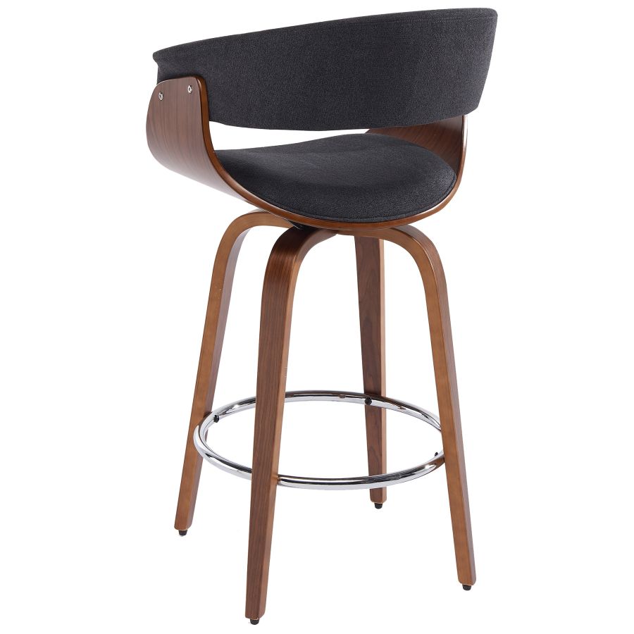 Holt 26" Counter Stool in Charcoal and Walnut 203-981CH