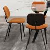 Stark/Capri 7pc Dining Set in Black with Rust Chair 207-535BK_591RS