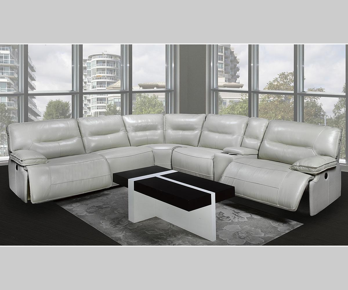 Brody Power Reclining Sectional Cream 5073