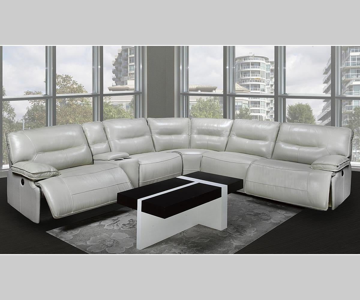 Cream reclining online sectional