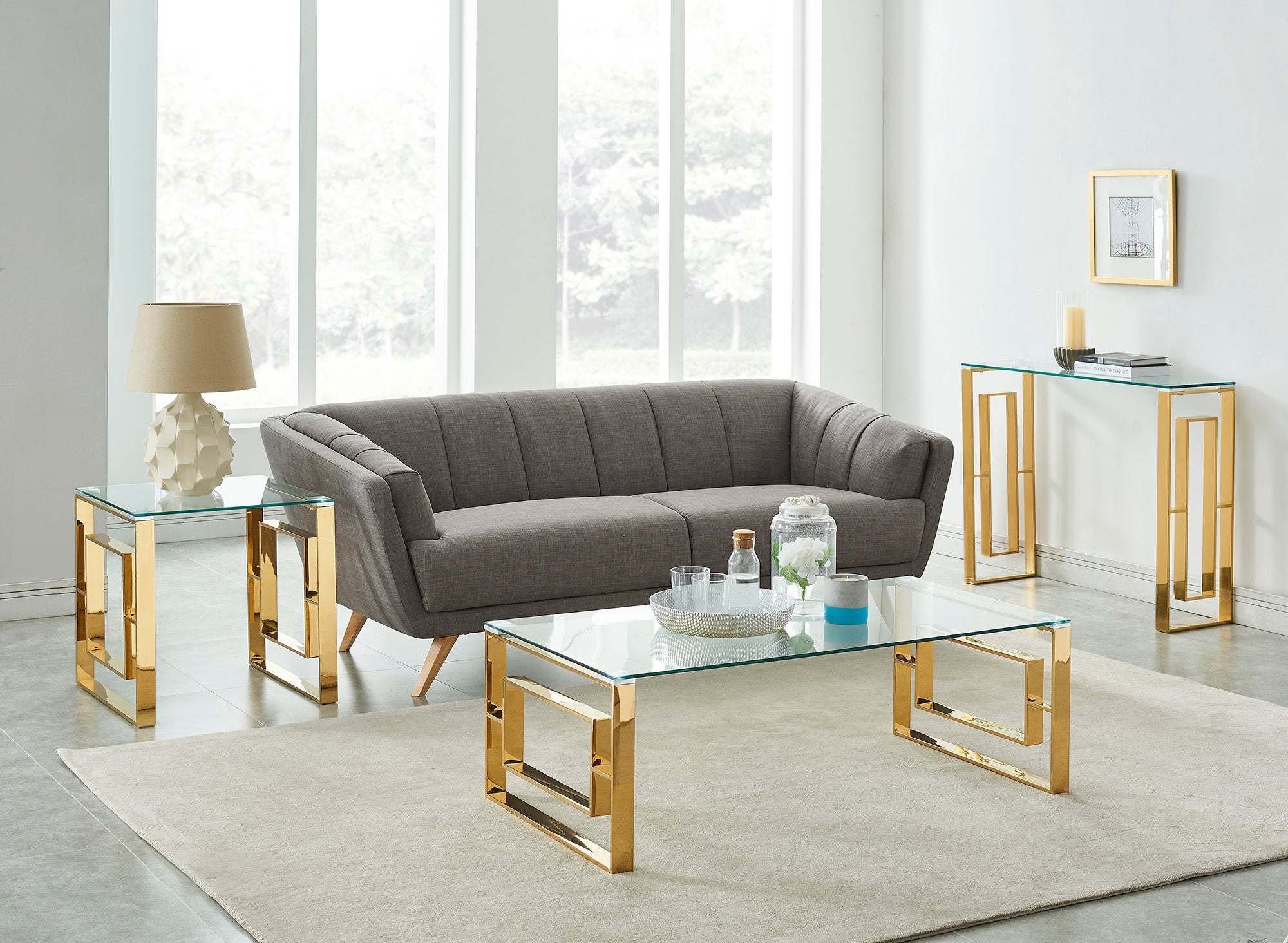 Eros Coffee Table in Gold 301-482GL