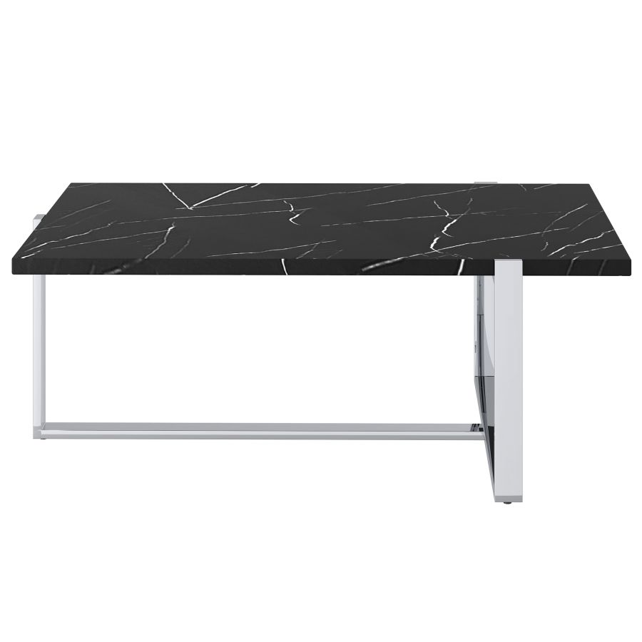 Veno Coffee Table in Black and Silver 301-624BK_CH