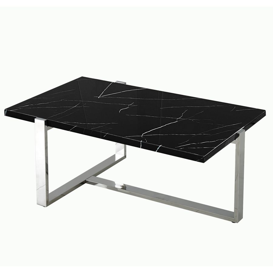 Veno Coffee Table in Black and Silver 301-624BK_CH