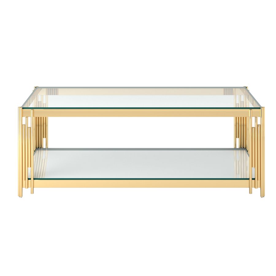 Estrel Rectangular Coffee Table in Gold 301-630GL