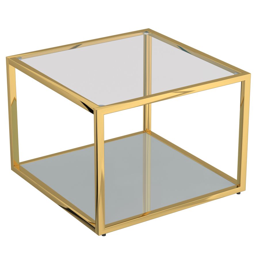 Casini Small Square Coffee Table in Gold 301-632GL_S