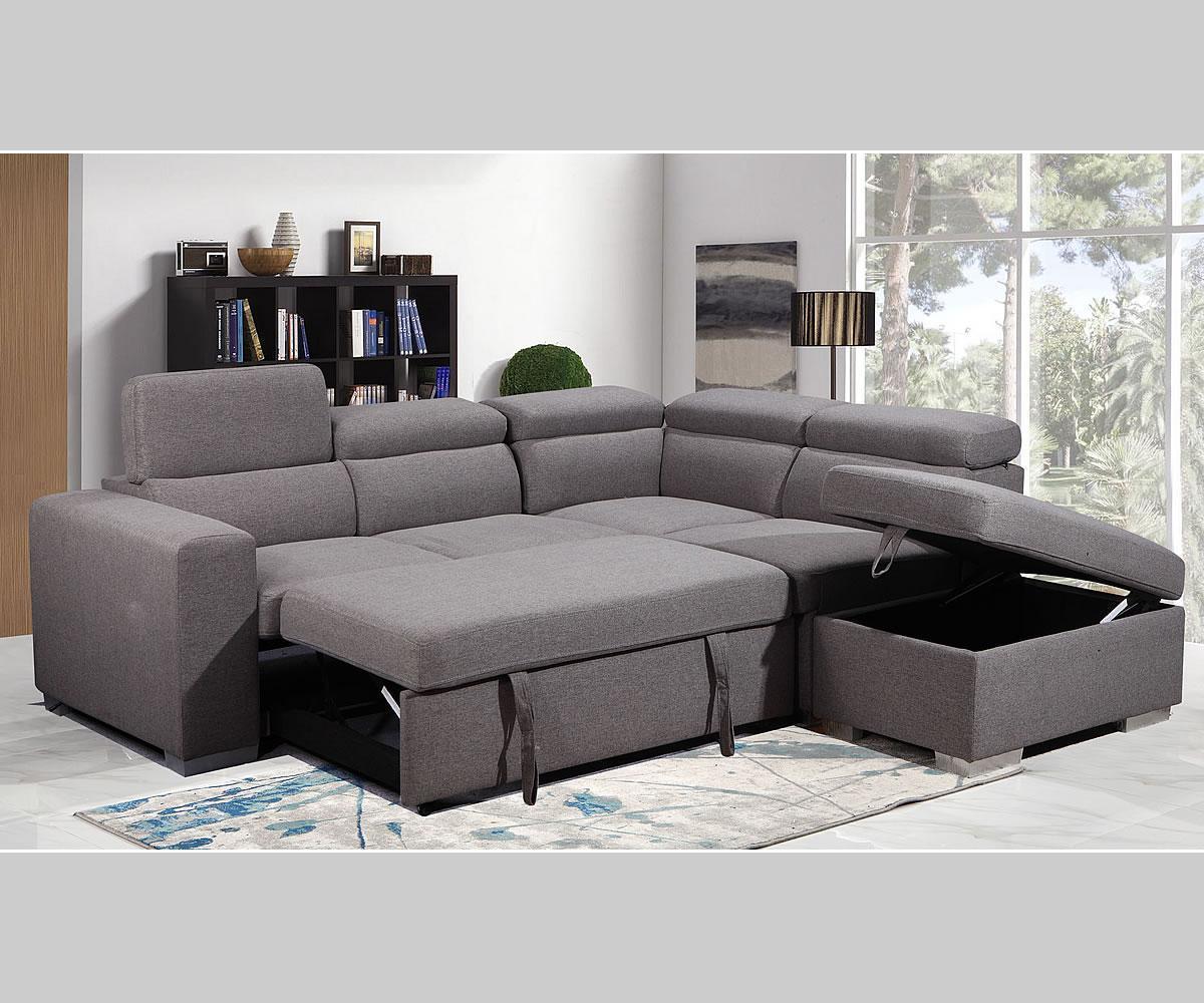 Hilda Sectional Sofa Bed With Ottoman RK6939