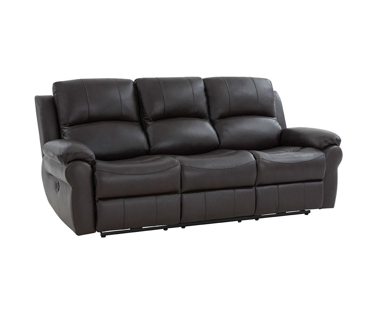 Danica Genuine Leather Power Recliner Sofa Collection Brown 7164