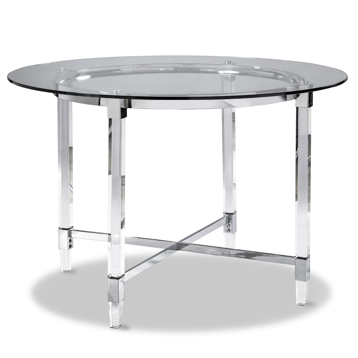 Round Dining Table with Acrylic Legs 3656-45