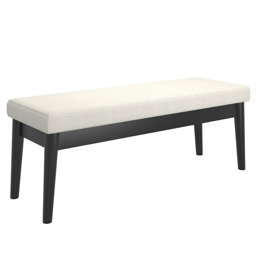 Pebble Bench in Cream and Black 401-595CM